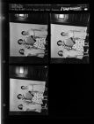 Three girls and an accordion (3 Negatives) (July 31, 1954) [Sleeve 63, Folder d, Box 4]